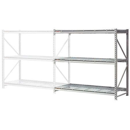 Global Industrial 3 Level, Extra HD Bulk Storage Rack, Wire Deck, Add On, 96inW x 48inD x1 20inH 504517